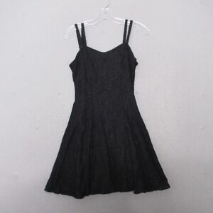 Vintage All That Jazz Dress Black Mini‎ Lace Whimsigoth Cottage Core Grunge Boho